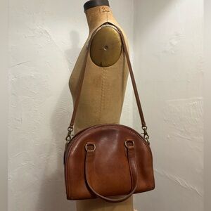 Vintage Coach 9790 USA Made Glove-Tanned Leather Dome Satchel British Tan